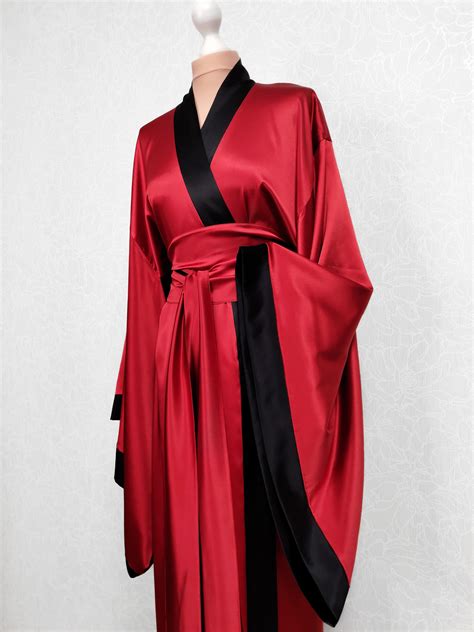 red kimono plus size